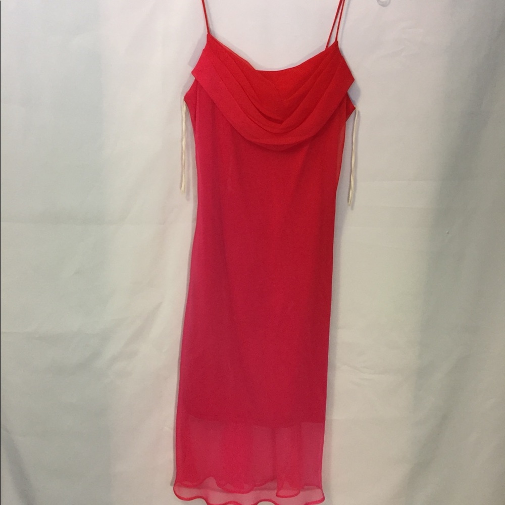Cache 10 Ombre pink purple silky dress evening